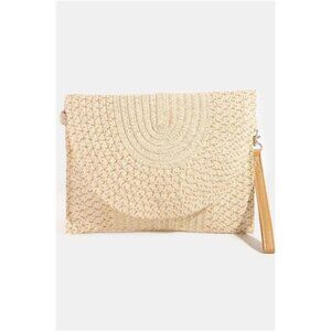 Fame Tight Woven Envelope Clutch Bag